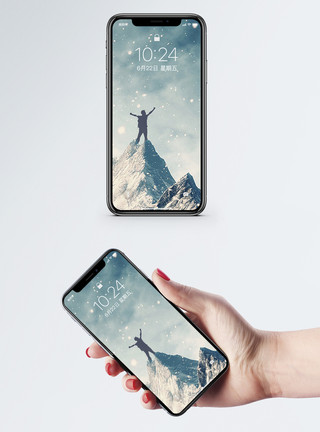 海底冰山雪山风景手机壁纸模板