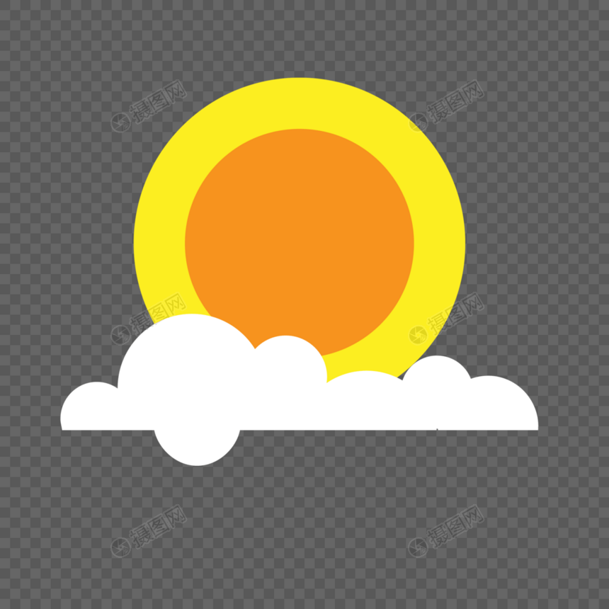 太阳白云图片