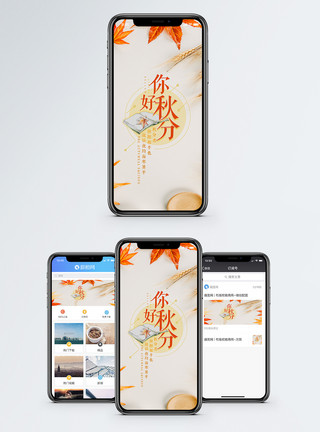 秋天游玩秋分手机海报配图模板