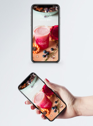 果汁店新鲜果汁手机壁纸模板