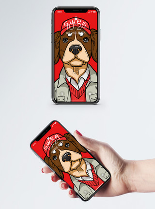 狗的高清素材卡通狗手机壁纸模板