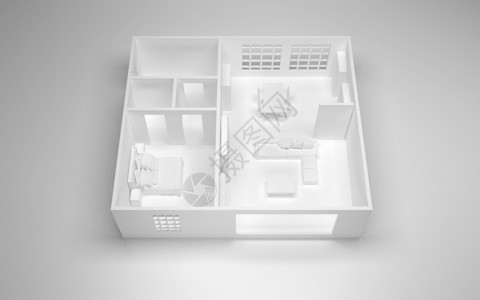 室内住宅模型背景图片