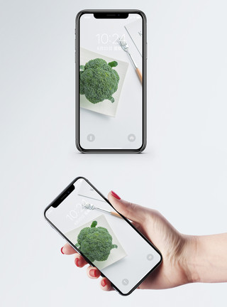 手机白底素材创意蔬菜手机壁纸模板