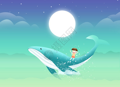 鲸鱼遨游图片