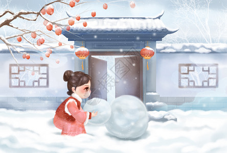 大雪背景图片