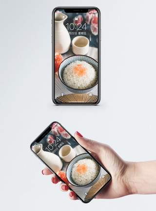 一碗米饭手机壁纸模板