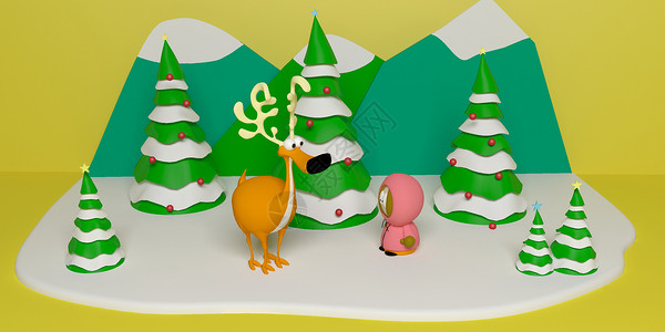 圣诞节人麋鹿圣诞节设计图片
