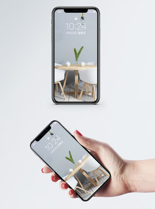 小清新植物装饰边框设计饭厅设计手机壁纸模板