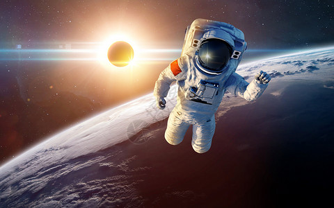 太空中的宇航员创意高清图片素材