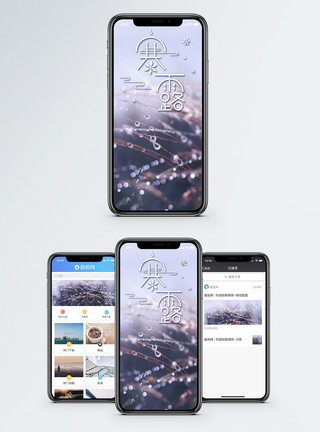 露水配图寒露手机海报配图模板
