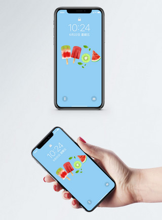 西瓜冰棒夏季柠檬手机壁纸模板