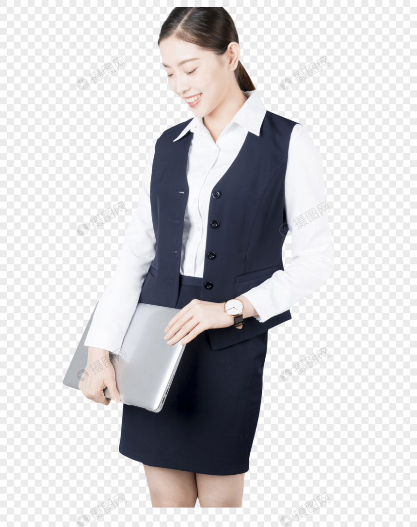 用电脑办公的商务女性图片
