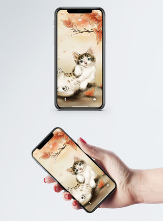 素材萌猫萌猫手机壁纸模板