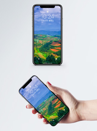 东南丘陵高原红土地手机壁纸模板