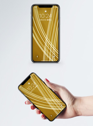 金色曲线光的痕迹手机壁纸模板