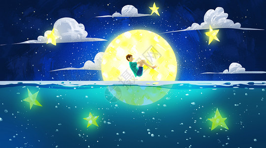 月亮童话背景图片
