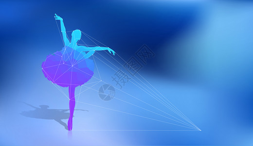 舞蹈优雅线描舞蹈设计图片