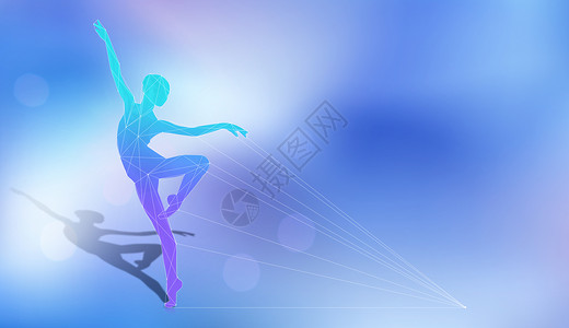 空中芭蕾线描舞蹈设计图片
