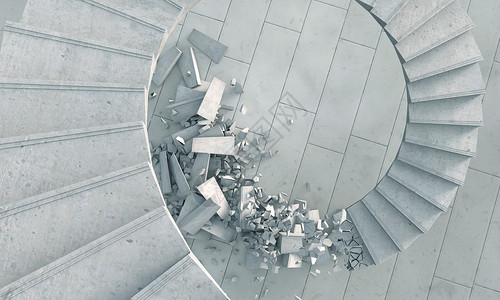 成功阶梯元素破碎的旋转楼梯设计图片