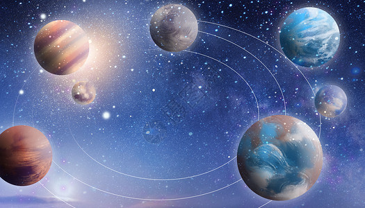 八大行星太阳星系设计图片