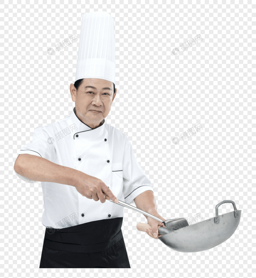 厨师掌勺图片