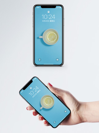 柠檬摆拍柠檬手机壁纸模板