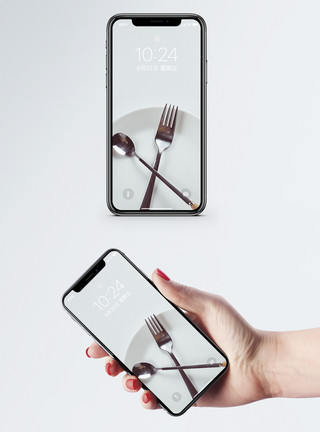 勺子餐具手机壁纸模板