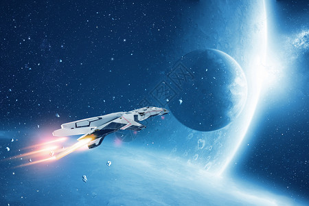 宇宙飞船背景图片
