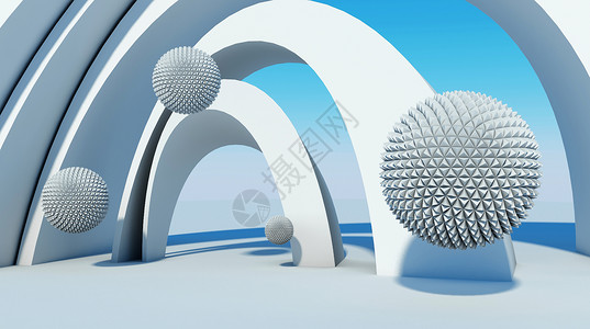 榴莲壳抽象几何电视背景设计图片