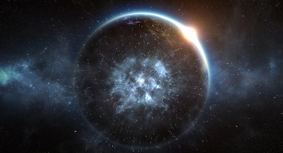 粒子星球宇宙科技背景设计图片