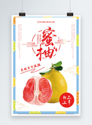 甜桔柚蜜柚海报设计模板