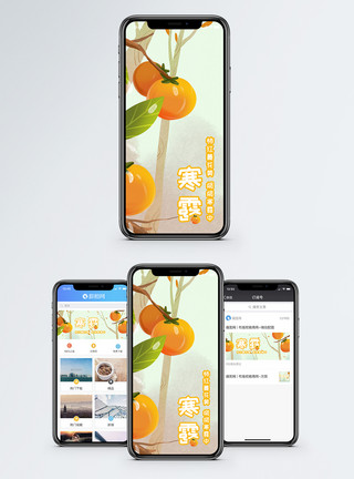 节气食物寒露手机海报配图模板