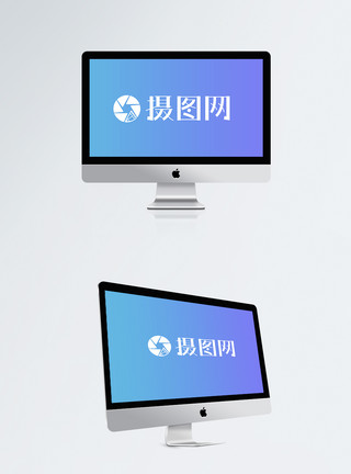 桌上放置台式苹果电脑样机模板