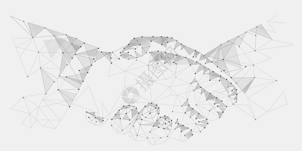 握手合作企业科技背景高清图片