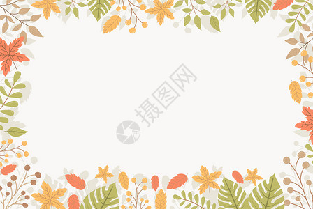 枫叶动素材叶子背景插画