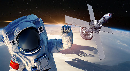 宇航员太空高清图片素材