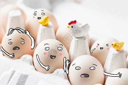 多肉表情包有趣的鸡蛋设计图片