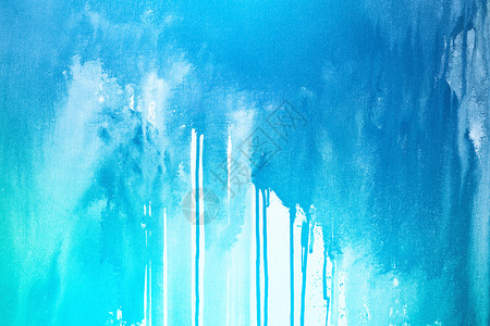 水彩海边元素蓝色水彩背景设计图片