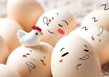 表情鸡蛋熟睡的鸡蛋设计图片