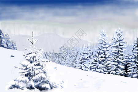 雪景浪漫高清图片素材