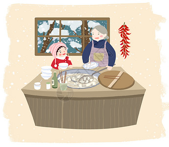 立冬冬至吃饺子习俗高清图片素材