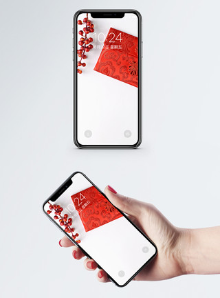 漂浮中国结素材中国年红包手机壁纸模板