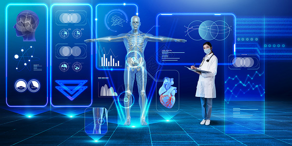 智能信息化科技医疗数字分析设计图片