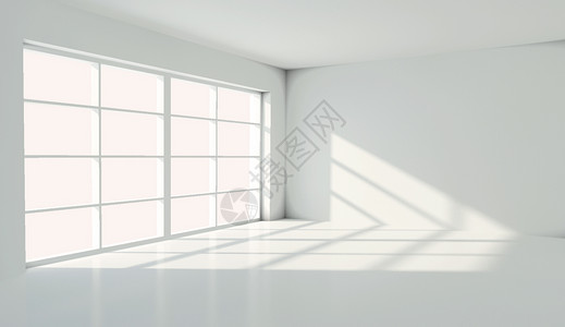 白色窗户背景简约空间场景设计图片