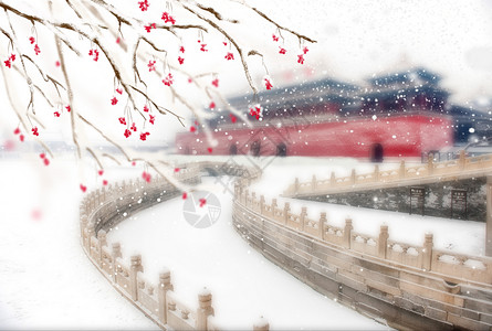 故宫石柱小雪设计图片