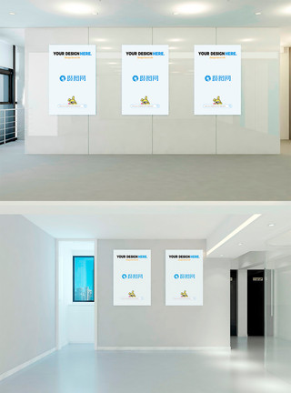 黑五促销通用宣传展板走廊宣传海报样机模板