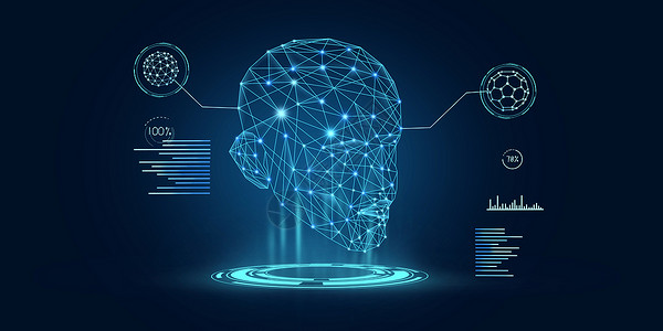人物头部素材人工智能科技设计图片