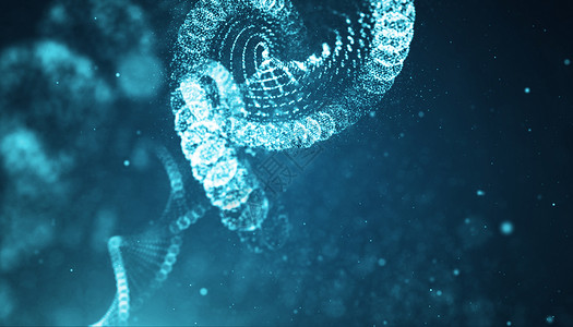 dna粒子DNA基因链条设计图片