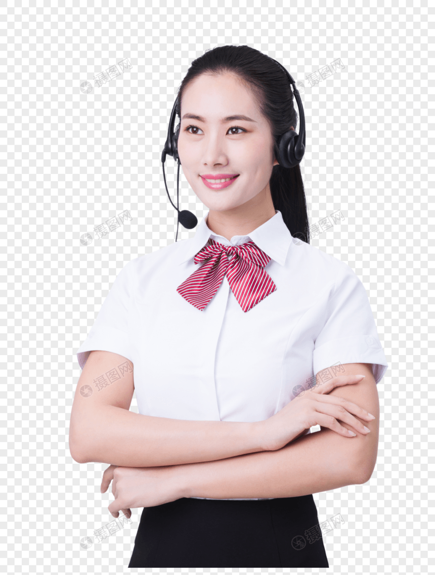 商业亲和力美女客服形象图片