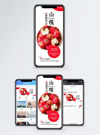 红山楂海报山楂手机海报配图模板